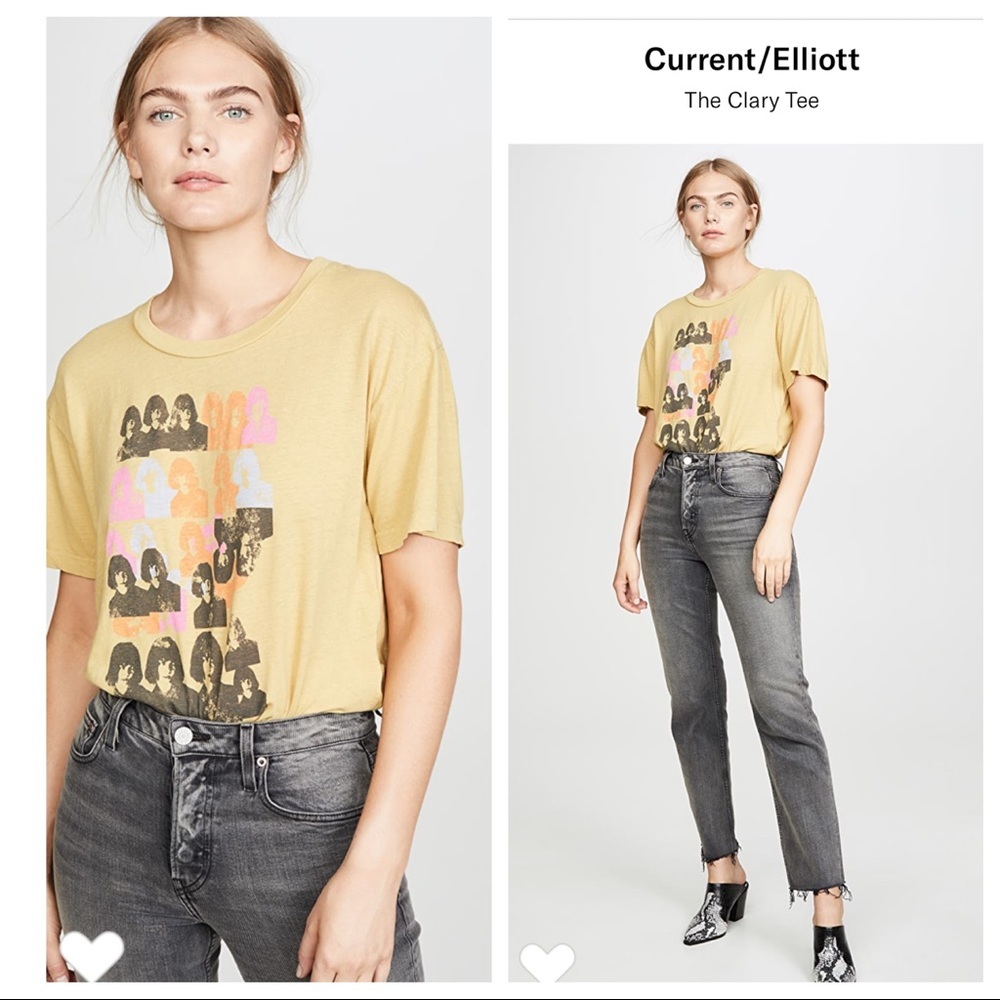 NWT! Current/Elliott The Clary Tee Mod Girl - Picture 3 of 10